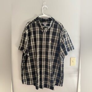 Carhartt Short Sleeve Relaxed Fit Button Down Shirt Men’s SZ 4XL Plaid Casual